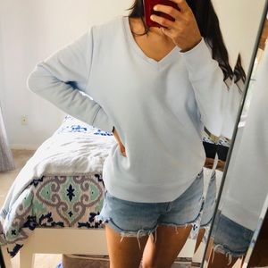 Baby Blue V-Neck Sweatshirt